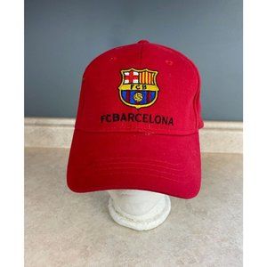 FC Barcelona Adjustable One Size 100% Red Cotton Ball Cap